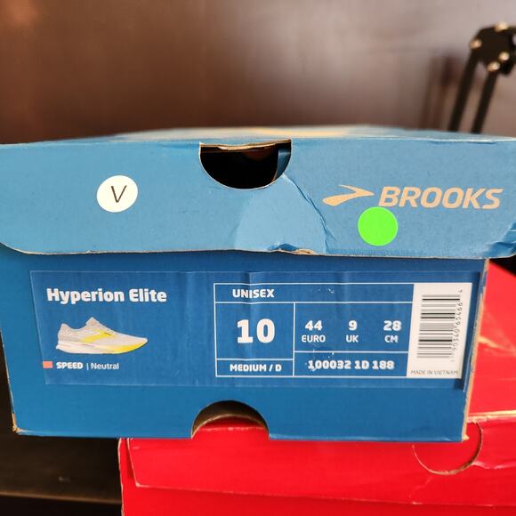 Brooks Unisex Hyperion Elite Running Shoe - White/Nightlife/Grey - D - 10 main image 8